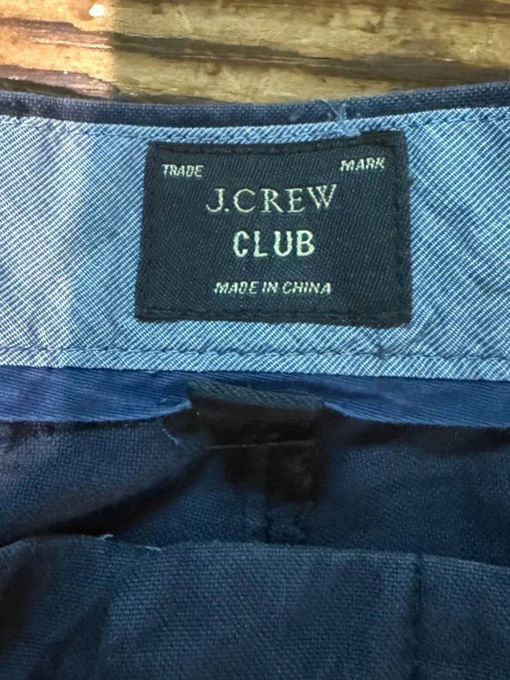 J Crew Short Shorts Mens 36 Navy Blue Club Chino Flat Front 9 inch Inseam Casual